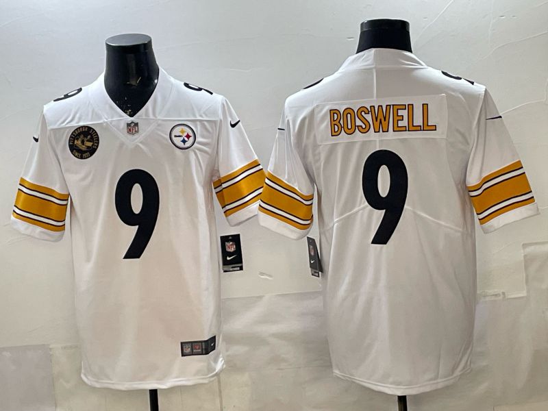Men Pittsburgh Steelers #9 Boswell White 2025 Nike Limited NFL Jersey style 02->pittsburgh steelers->NFL Jersey